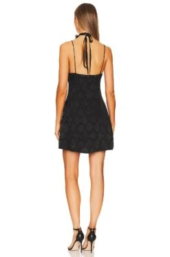 Melody Mini Dress Black 7 Melody Mini Dress Black -Fashion Clothing FORL WD1105 V4