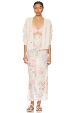 FREE PEOPLE Suddenly Fine Maxi Slip Dress Daisy Combo 9 FREE PEOPLE Suddenly Fine Maxi Slip Dress Daisy Combo -Fashion Clothing FREE WD2461 V4