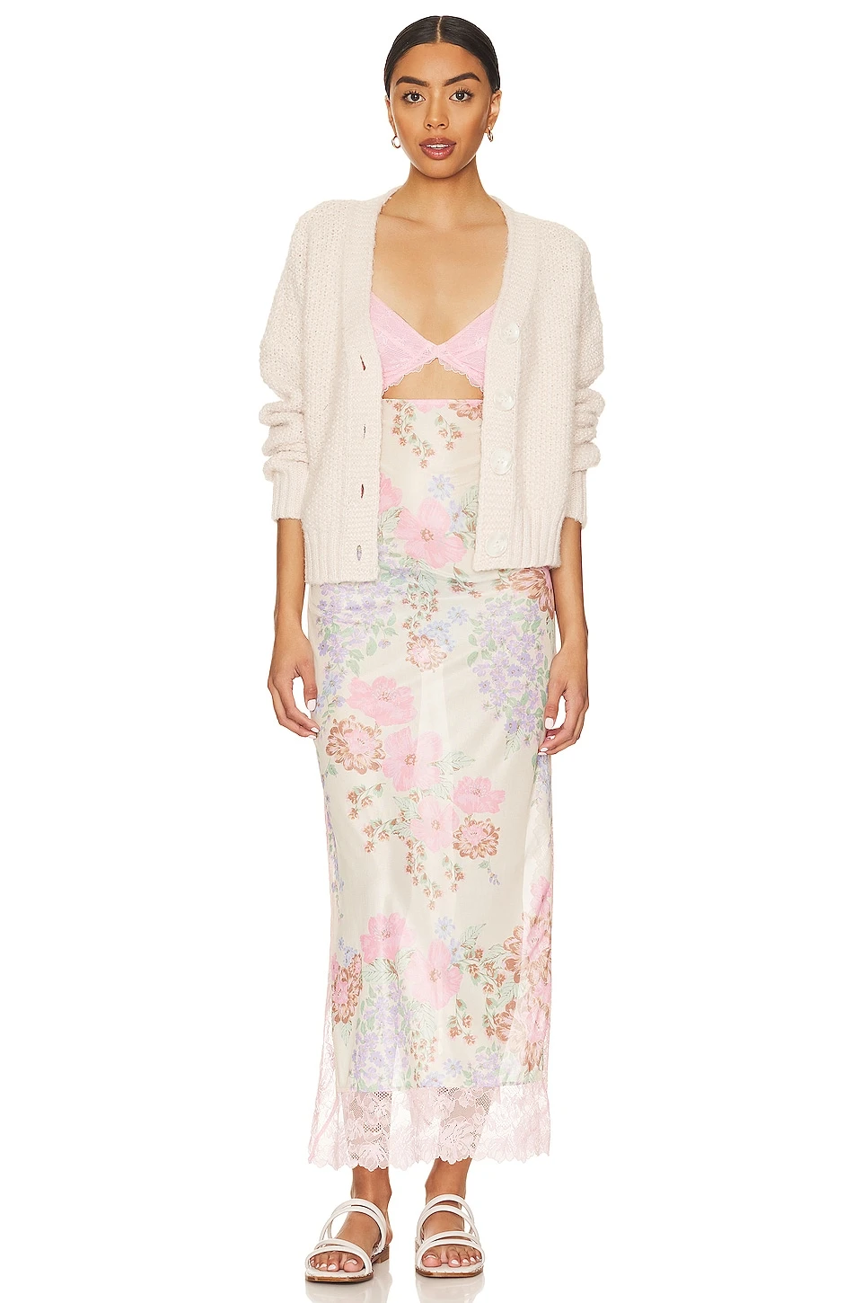 FREE PEOPLE Suddenly Fine Maxi Slip Dress Daisy Combo 4 FREE PEOPLE Suddenly Fine Maxi Slip Dress Daisy Combo - Image 4