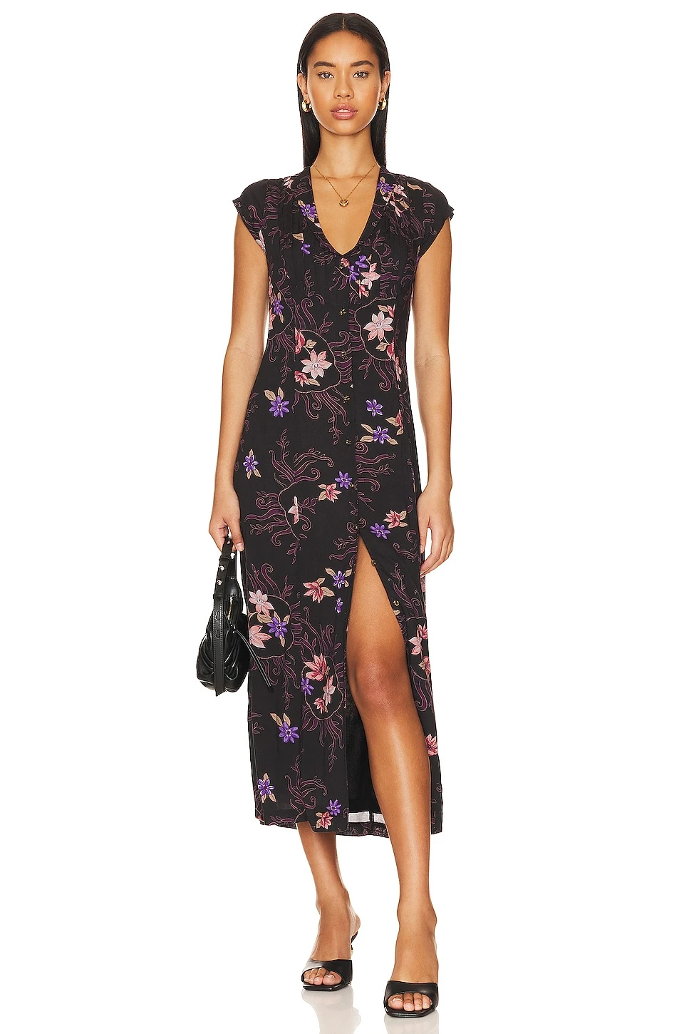 FREE PEOPLE Rosemary Printed Midi Ivory Combo 4 FREE PEOPLE Rosemary Printed Midi Ivory Combo - Image 4