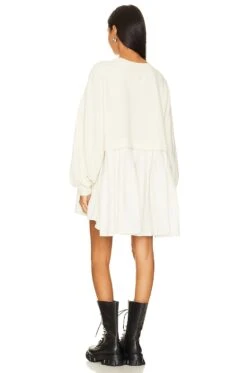 FREE PEOPLE Eleanor Sweatshirt Dress Grey Combo 5 FREE PEOPLE Eleanor Sweatshirt Dress Grey Combo -Fashion Clothing FREE WD2610 V3