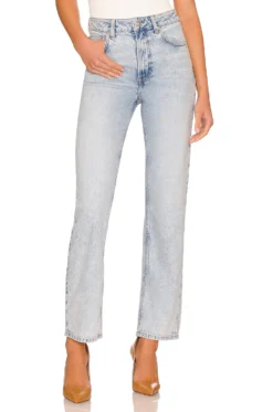 FREE PEOPLE Pacifica Straight Leg Mid Blue -Fashion Clothing FREE WJ252 V1