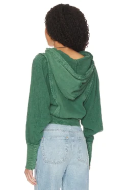 FREE PEOPLE Love Letter Hoodie Jaded -Fashion Clothing FREE WK1079 V3