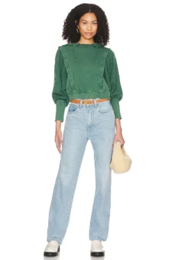 FREE PEOPLE Love Letter Hoodie Jaded -Fashion Clothing FREE WK1079 V4