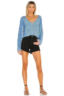 FREE PEOPLE Mosaic V Neck Pullover Moonbeam Combo 7 FREE PEOPLE Mosaic V Neck Pullover Moonbeam Combo -Fashion Clothing FREE WK870 V4