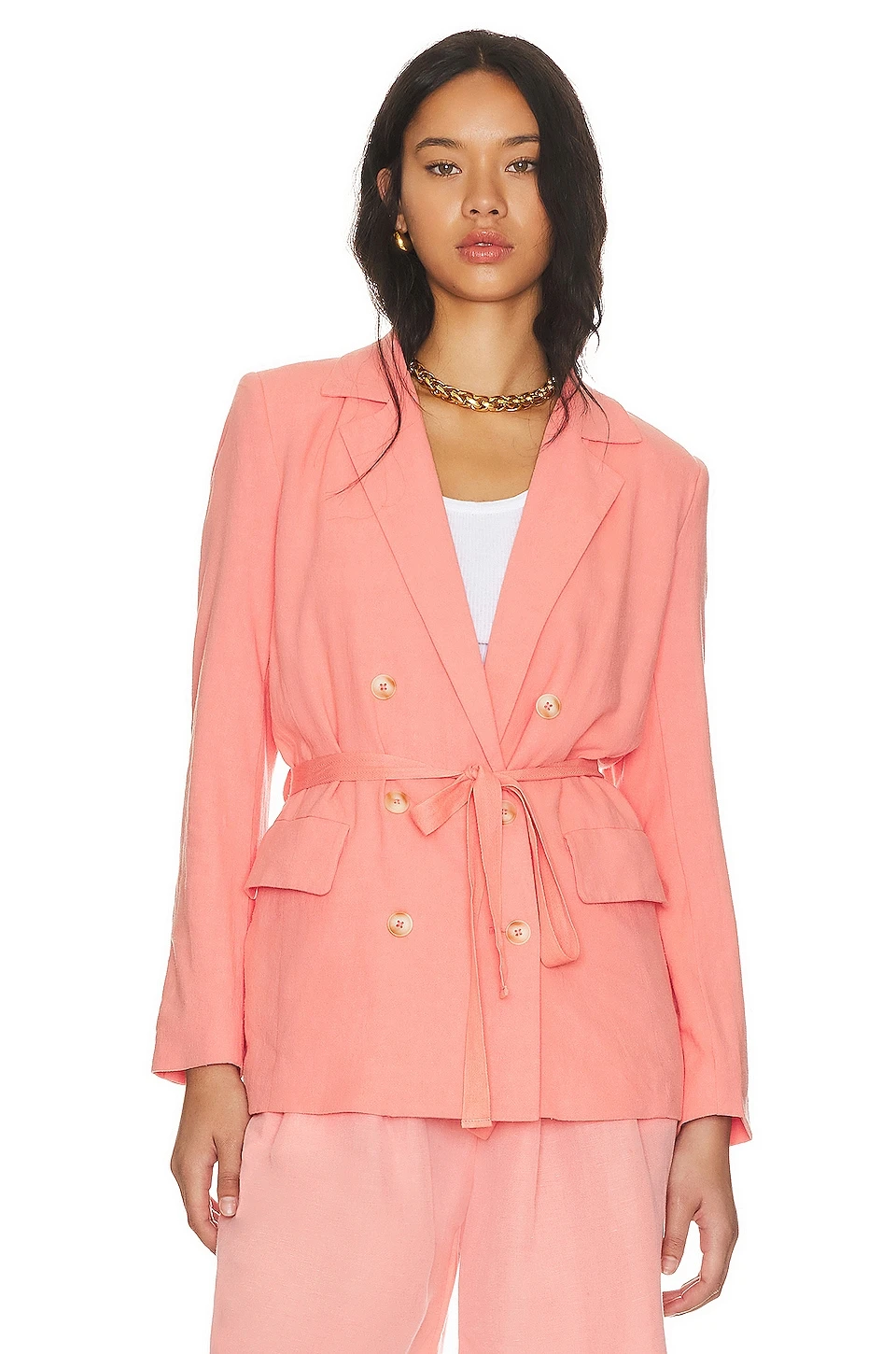 FREE PEOPLE Olivia Blazer Strawberry Colada 1 FREE PEOPLE Olivia Blazer Strawberry Colada