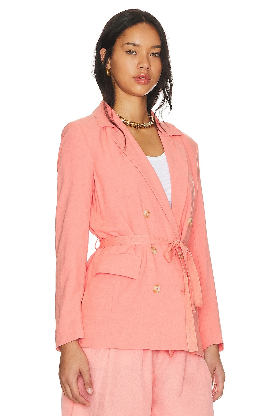 FREE PEOPLE Olivia Blazer Strawberry Colada 3 FREE PEOPLE Olivia Blazer Strawberry Colada - Image 3