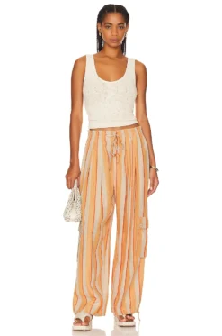 FREE PEOPLE Palash Cargo Pant Creamsicle Combo -Fashion Clothing FREE WP472 V5