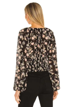 FREE PEOPLE New Final Rose Blouse Black Combo 6 FREE PEOPLE New Final Rose Blouse Black Combo -Fashion Clothing FREE WS3284 V3