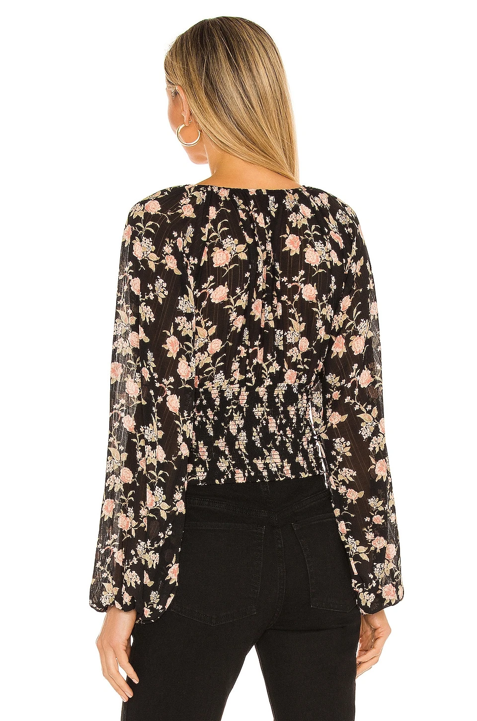 FREE PEOPLE New Final Rose Blouse Black Combo 3 FREE PEOPLE New Final Rose Blouse Black Combo - Image 3