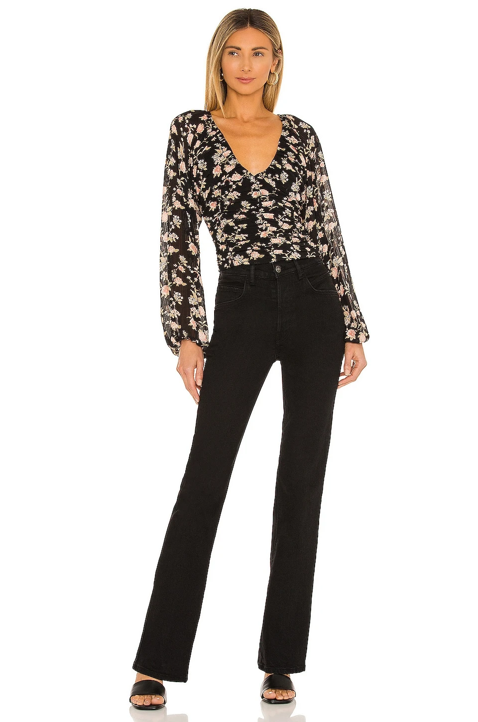 FREE PEOPLE New Final Rose Blouse Black Combo 4 FREE PEOPLE New Final Rose Blouse Black Combo - Image 4