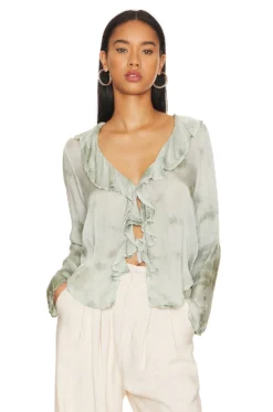 FREE PEOPLE Sascha Top Sage Combo
