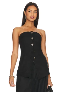 FREE PEOPLE Between Us Tube Top Black