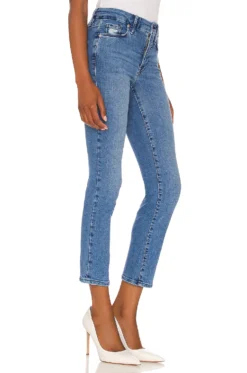 GOOD AMERICAN Good Straight With Split Back Pockets Indigo127 -Fashion Clothing GAME WJ35 V3