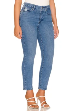 GOOD AMERICAN Good Straight With Split Back Pockets Indigo127 -Fashion Clothing GAME WJ35 V4