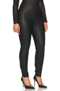 GOOD AMERICAN Good Waist Leather Pull On Black001 -Fashion Clothing GAME WP13 V4