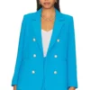 Leighton Crepe Blazer Amalfi Blue
