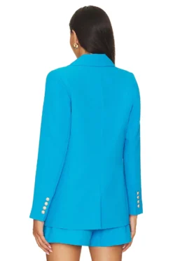 Leighton Crepe Blazer Amalfi Blue -Fashion Clothing GLOV WO118 V4