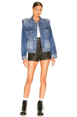 Frankie Padded Jean Jacket Madison Avenue 7 Frankie Padded Jean Jacket Madison Avenue -Fashion Clothing GRLR WO67 V4