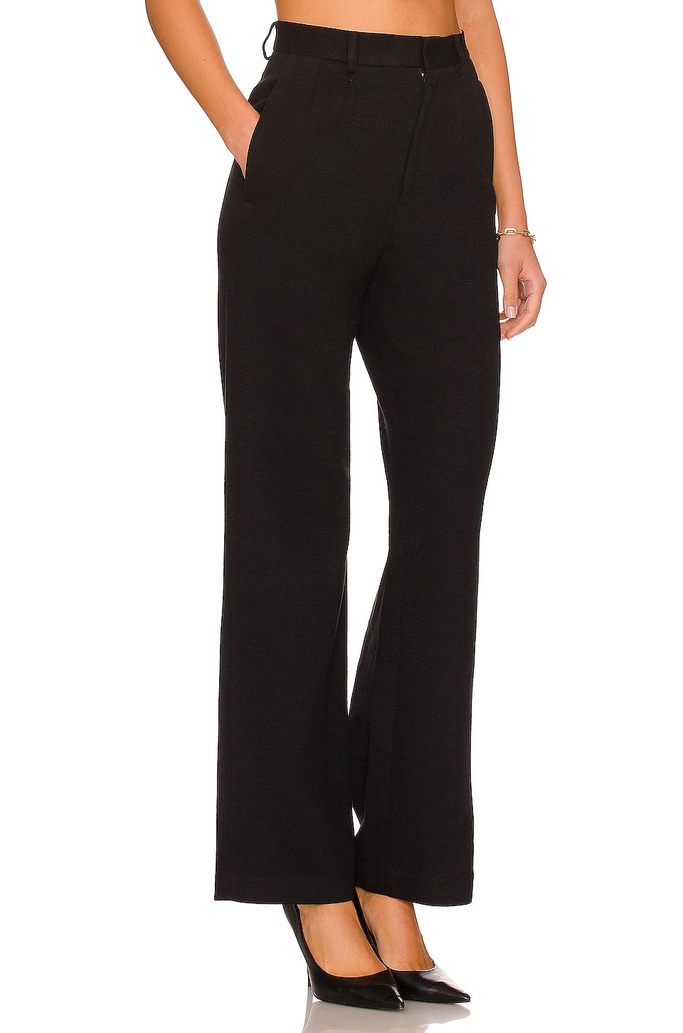 Bonded Thermal Pleated Pant Black 2 Bonded Thermal Pleated Pant Black - Image 2