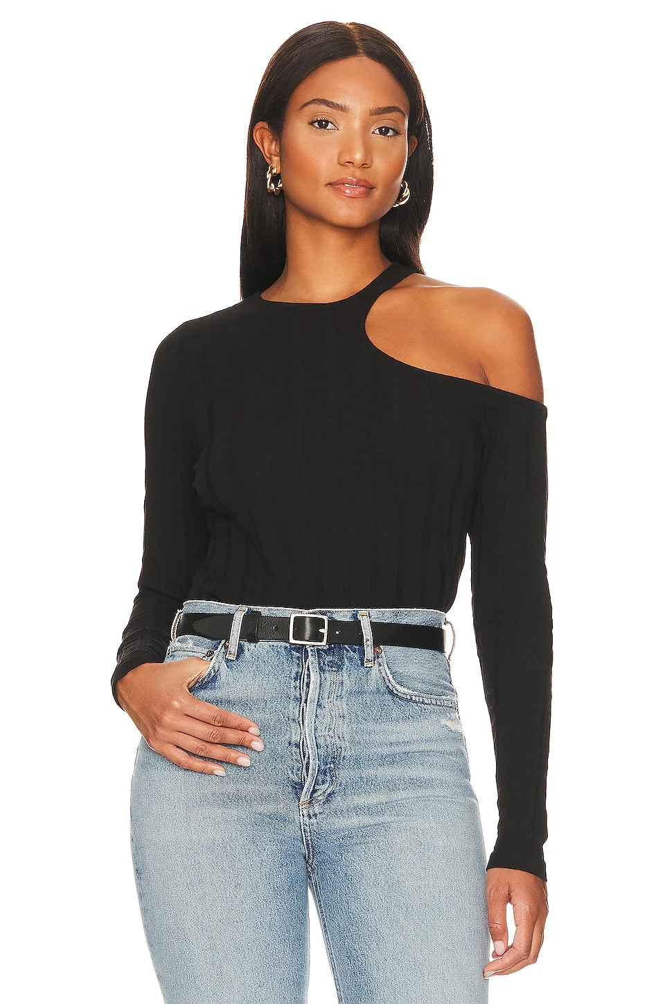 Flat Rib Asymmetrical Top Off White 5 Flat Rib Asymmetrical Top Off White - Image 5