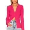 Helmut Lang Rib Cardigan Rose