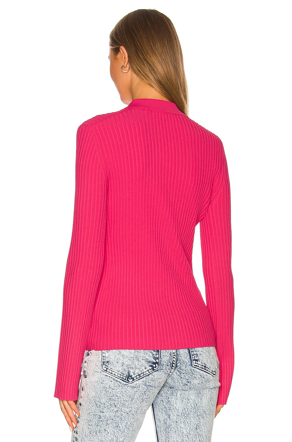 Helmut Lang Rib Cardigan Rose 3 Helmut Lang Rib Cardigan Rose - Image 3