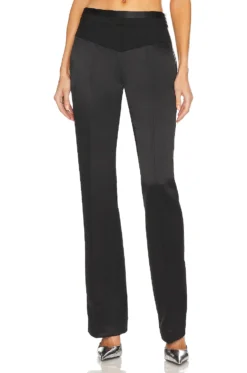 Helmut Lang Tux Satin Pant Black