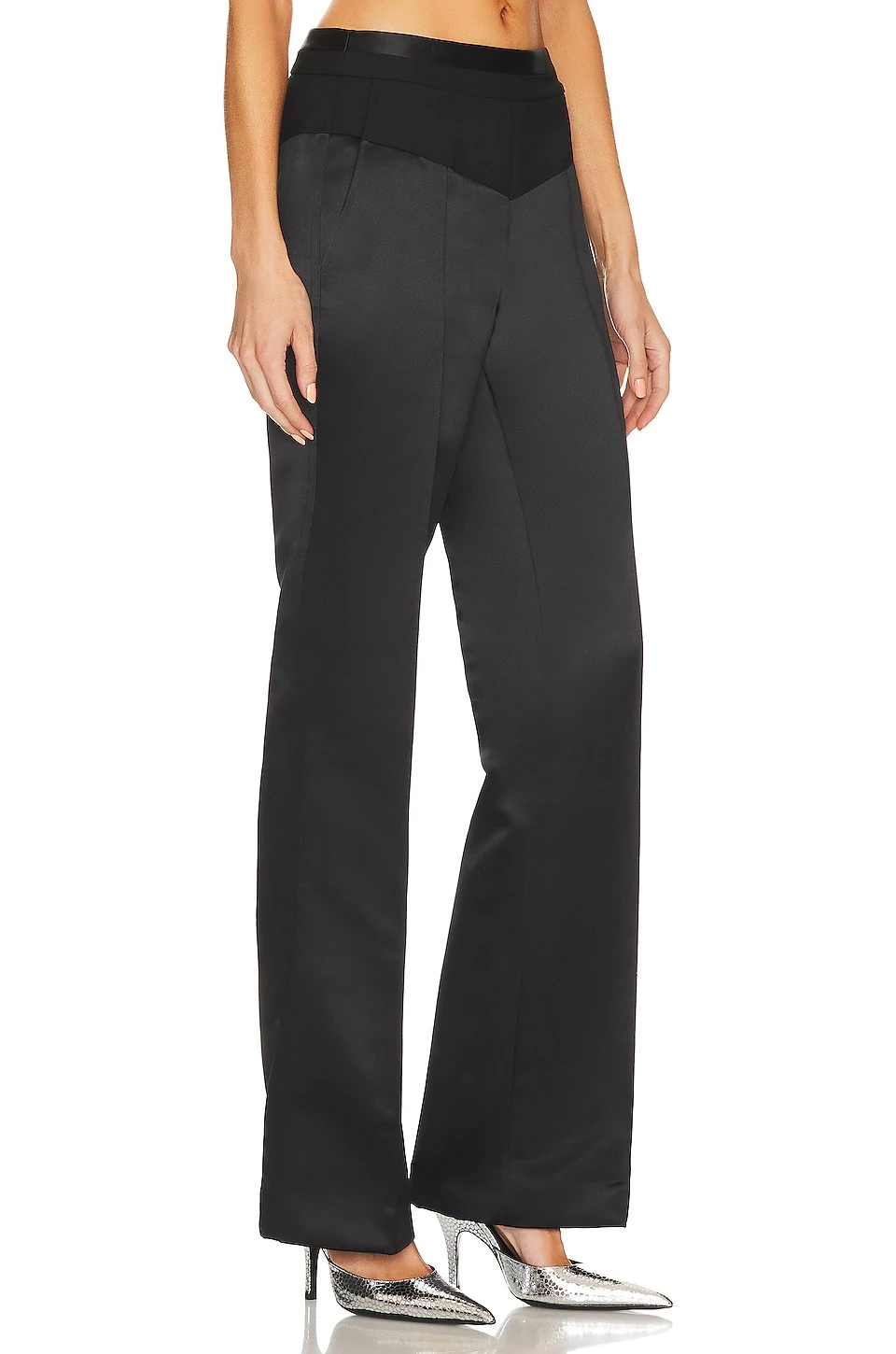 Helmut Lang Tux Satin Pant Black 2 Helmut Lang Tux Satin Pant Black - Image 2