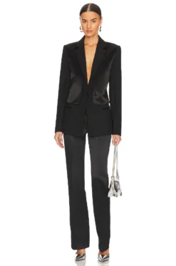 Helmut Lang Tux Satin Pant Black 7 Helmut Lang Tux Satin Pant Black -Fashion Clothing HLNR WP30 V4