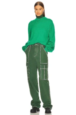 Lynnea Crew Pullover Green 9 Lynnea Crew Pullover Green -Fashion Clothing HLSA WK6 V4