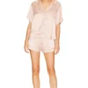 Kiralee Luxury Satin Short Pyjama Set Dusty Rose