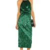 X REVOLVE Farrah Dress Emerald