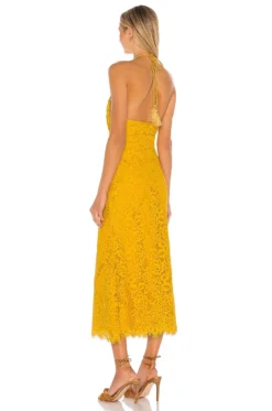 X REVOLVE Rosaline Dress Yellow -Fashion Clothing HOOF WD671 V3
