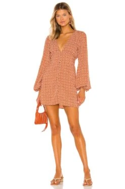 X REVOLVE Alba Mini Dress Geo Tile Print