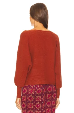 Winifred Wide Neck Sweater Burnt Orange 9 Winifred Wide Neck Sweater Burnt Orange -Fashion Clothing HOOF WK175 V3