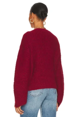 X REVOLVE Edena Sweater Burgundy -Fashion Clothing HOOF WK194 V3
