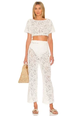 X REVOLVE Miuccia Pant Ivory -Fashion Clothing HOOF WP200 V4