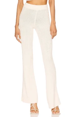 X REVOLVE Brisa Cable Pant Ivory Marl