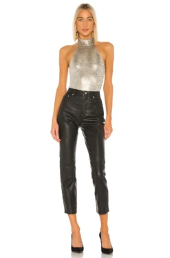 X REVOLVE Shae Bodysuit Pewter -Fashion Clothing HOOF WS453 V5