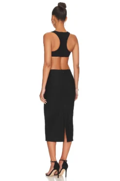 Zoraida Midi Dress Black 5 Zoraida Midi Dress Black -Fashion Clothing HURR WD642 V3