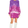 Isabel Marant Etoile Happy Crew Sweater Purple & Fuchsia