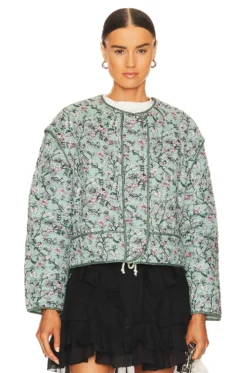 Isabel Marant Etoile Gelio Shacket Almond Green