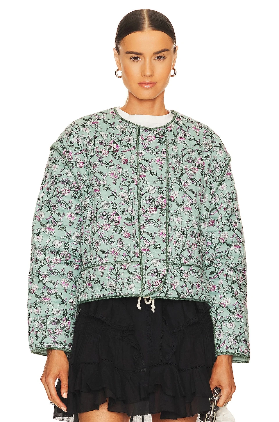 Isabel Marant Etoile Gelio Shacket Almond Green 1 Isabel Marant Etoile Gelio Shacket Almond Green