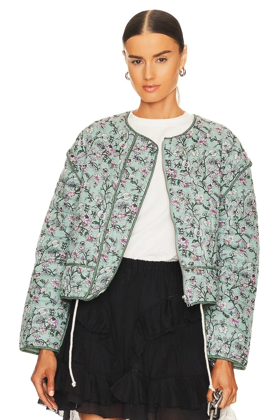 Isabel Marant Etoile Gelio Shacket Almond Green 2 Isabel Marant Etoile Gelio Shacket Almond Green - Image 2