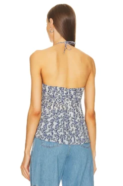 Isabel Marant Etoile Gabao Sleeveless Top Royal Blue -Fashion Clothing ISAR WS118 V3