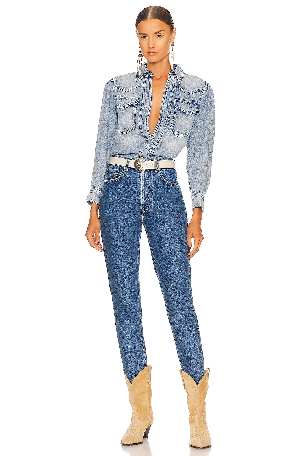 Isabel Marant Etoile TAHISSE 셔츠 LIGHT BLUE 4 Isabel Marant Etoile TAHISSE 셔츠 LIGHT BLUE - Image 4