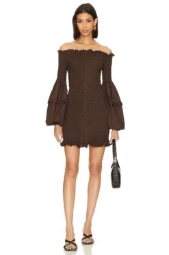 Karlie Mini Dress Chocolate