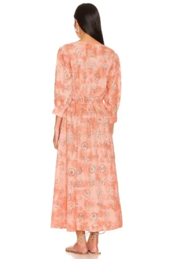 Ashbury Swirl Maiden Robe Asbury Swirl Apricot -Fashion Clothing JENS WO31 V4