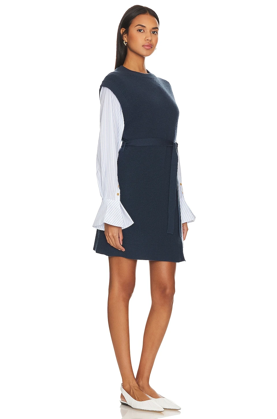 Shai Belted Sweater Dress Midnight 2 Shai Belted Sweater Dress Midnight - Image 2